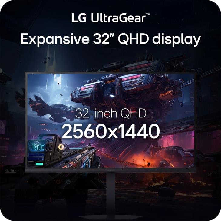 LCD Monitor LG 32 " 2560 x 1440 pixels Quad HD Native aspect ratio 16:9 LED Flat 32G620B-B - Image 2