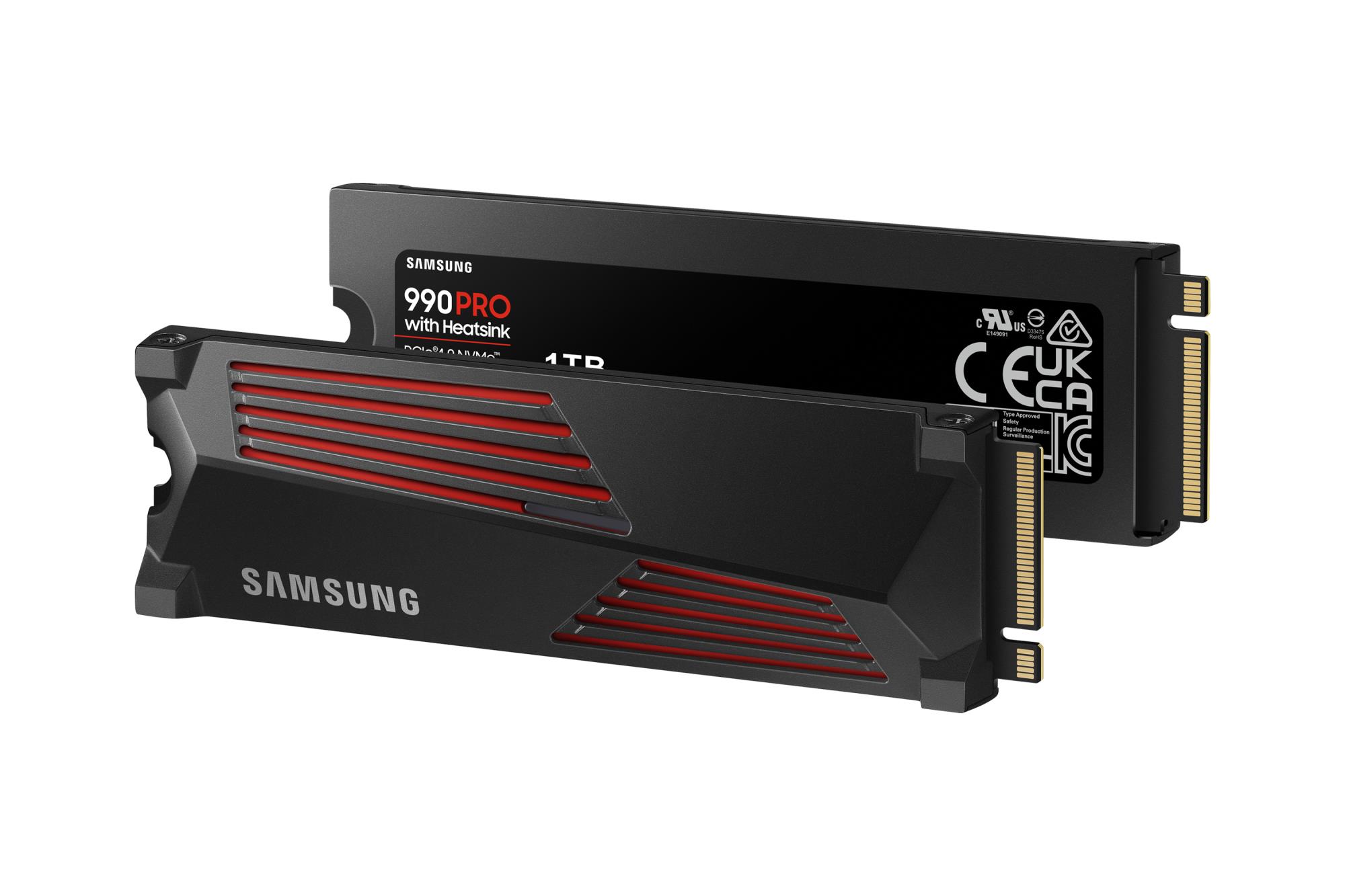 SSD SAMSUNG 990 PRO with Heatsink 1TB M.2 PCIE NVMe MLC Write speed 6900 MBytes/sec Read speed 7450 MBytes/sec 2.3mm TBW 600 TB MTBF 1500000 hours MZ-V9P1T0GW - Image 7