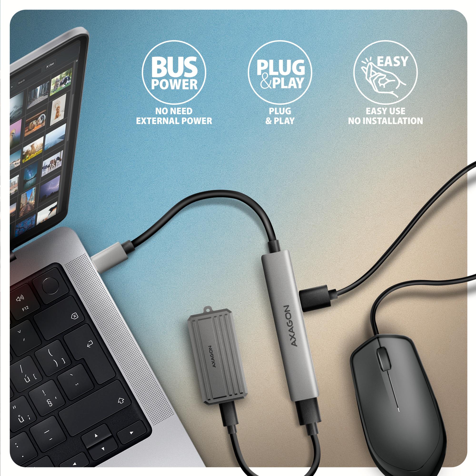 I/O HUB USB3.2 4PORT/0.12M HUE-STC AXAGON - Image 9