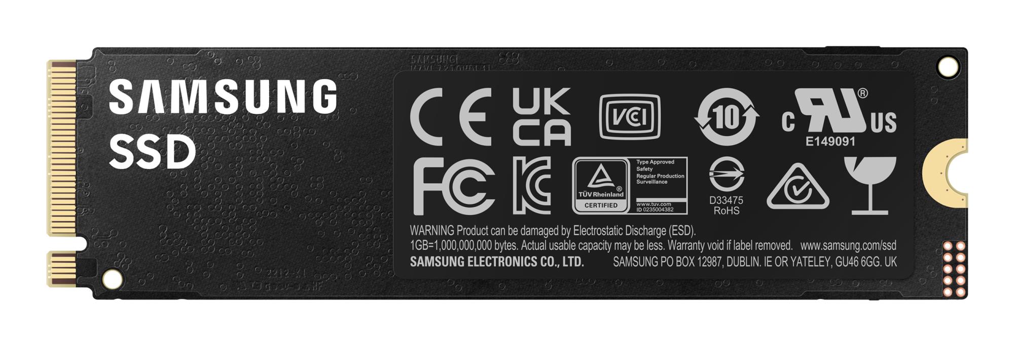 SSD SAMSUNG 990 PRO 1TB M.2 PCIE NVMe MLC Write speed 6900 MBytes/sec Read speed 7450 MBytes/sec 2.3mm TBW 600 TB MTBF 1500000 hours MZ-V9P1T0BW - Image 5