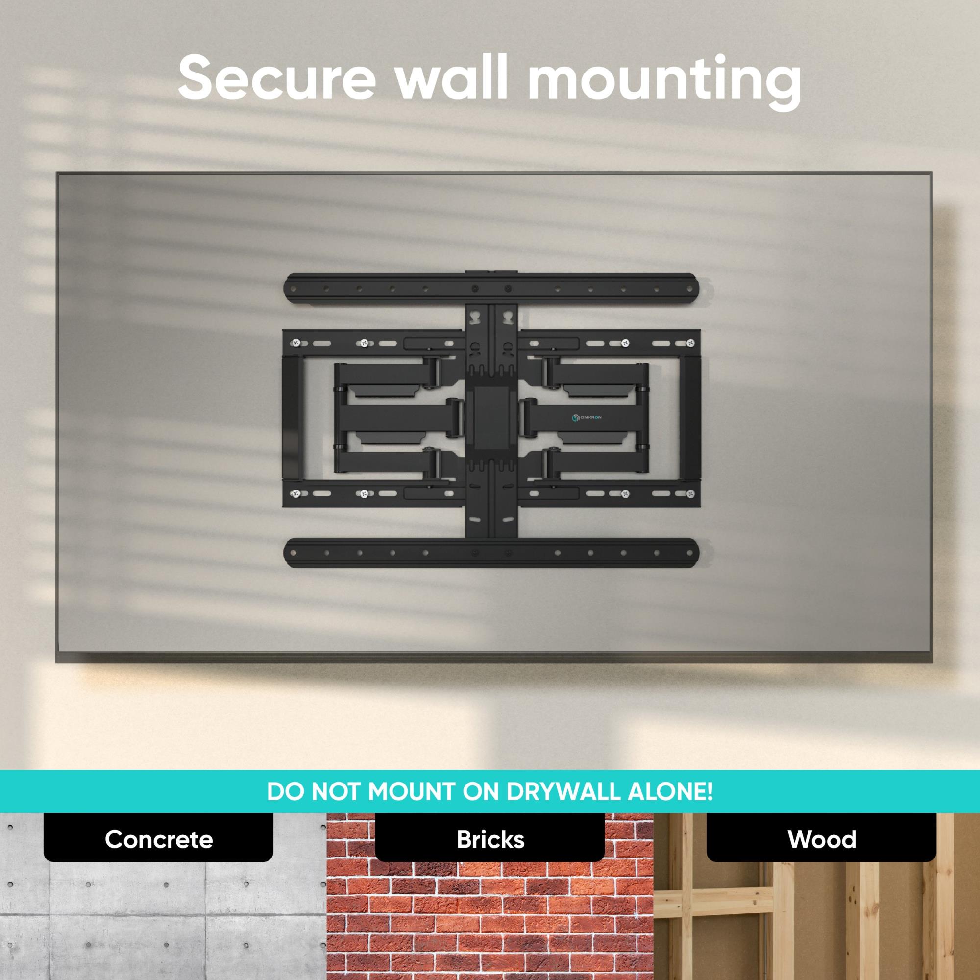 TV SET ACC WALL MOUNT /32-90"/BLACK SM6-B ONKRON - Image 8
