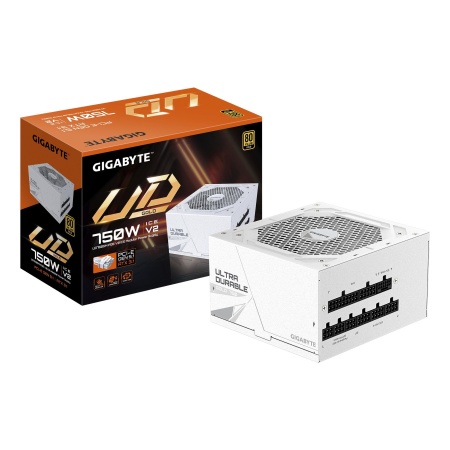 Power Supply GIGABYTE UD750GM PG5 ICE ATX 3.1 750 Watts Efficiency 80 PLUS GOLD PFC Active MTBF 100000 hours GP-UD750GMPG5ICE