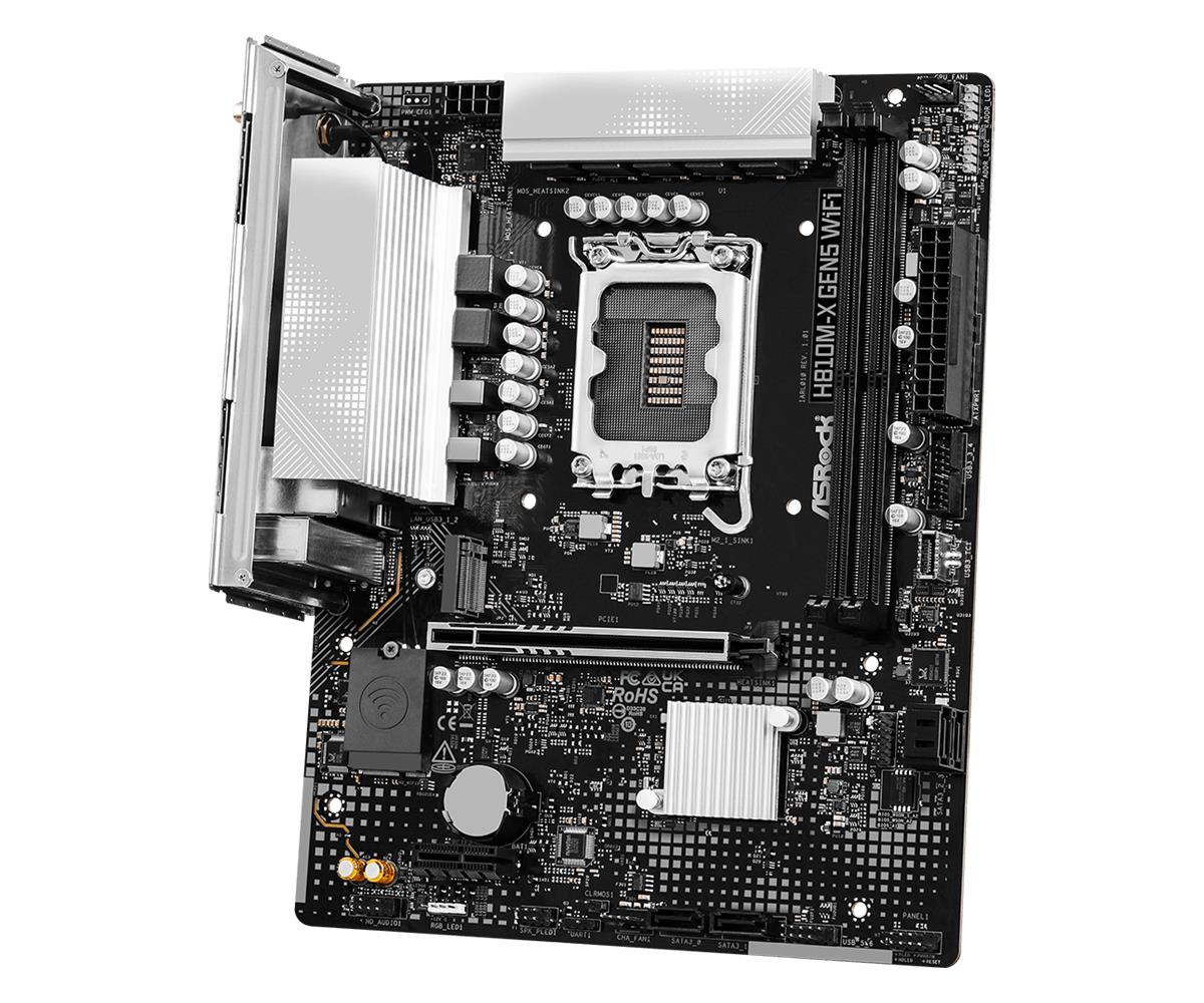 Mainboard ASROCK LGA 1851 (Socket V1) RAM DDR5-SDRAM 2xSlots H810M-XGEN5WIFI - Image 4