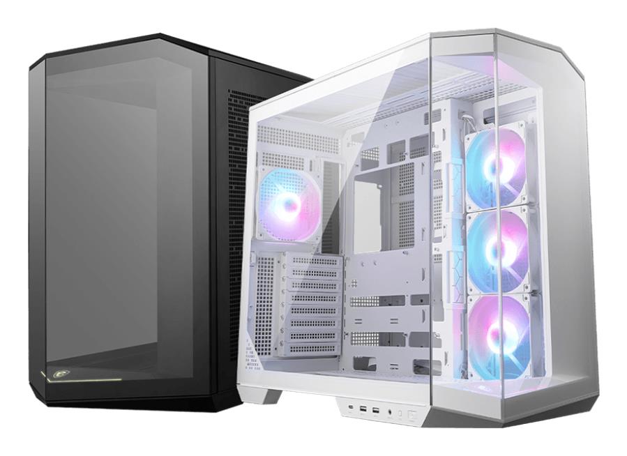 Case MSI MAG PANO 100R PZ MidiTower Case product features Transparent panel ATX MicroATX MiniITX Colour White MAGPANO100RPZWHITE - Image 3