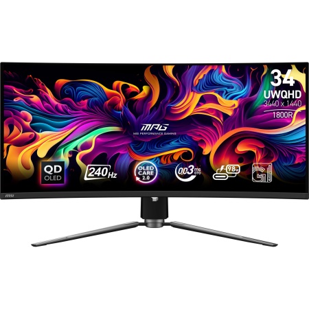 Monitor MSI 34 " 3440 x 1440 pixels UltraWide Quad HD Native aspect ratio 21:9 QD-OLED Curved MPG341CQPXQD-OLED