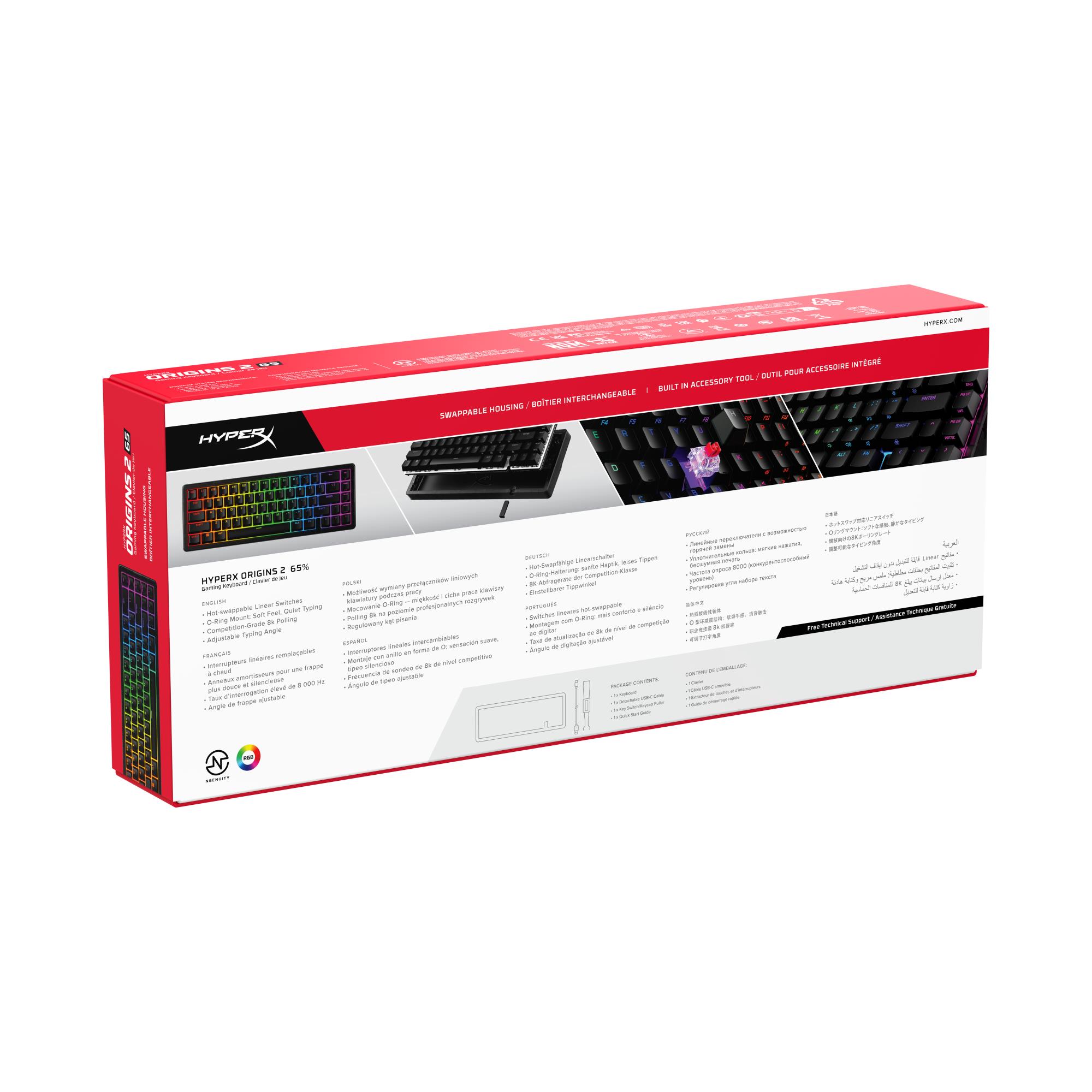 KEYBOARD ORIGINS 2 65 RGB/BLACK B4QS3AA#ABA HYPERX - Image 15