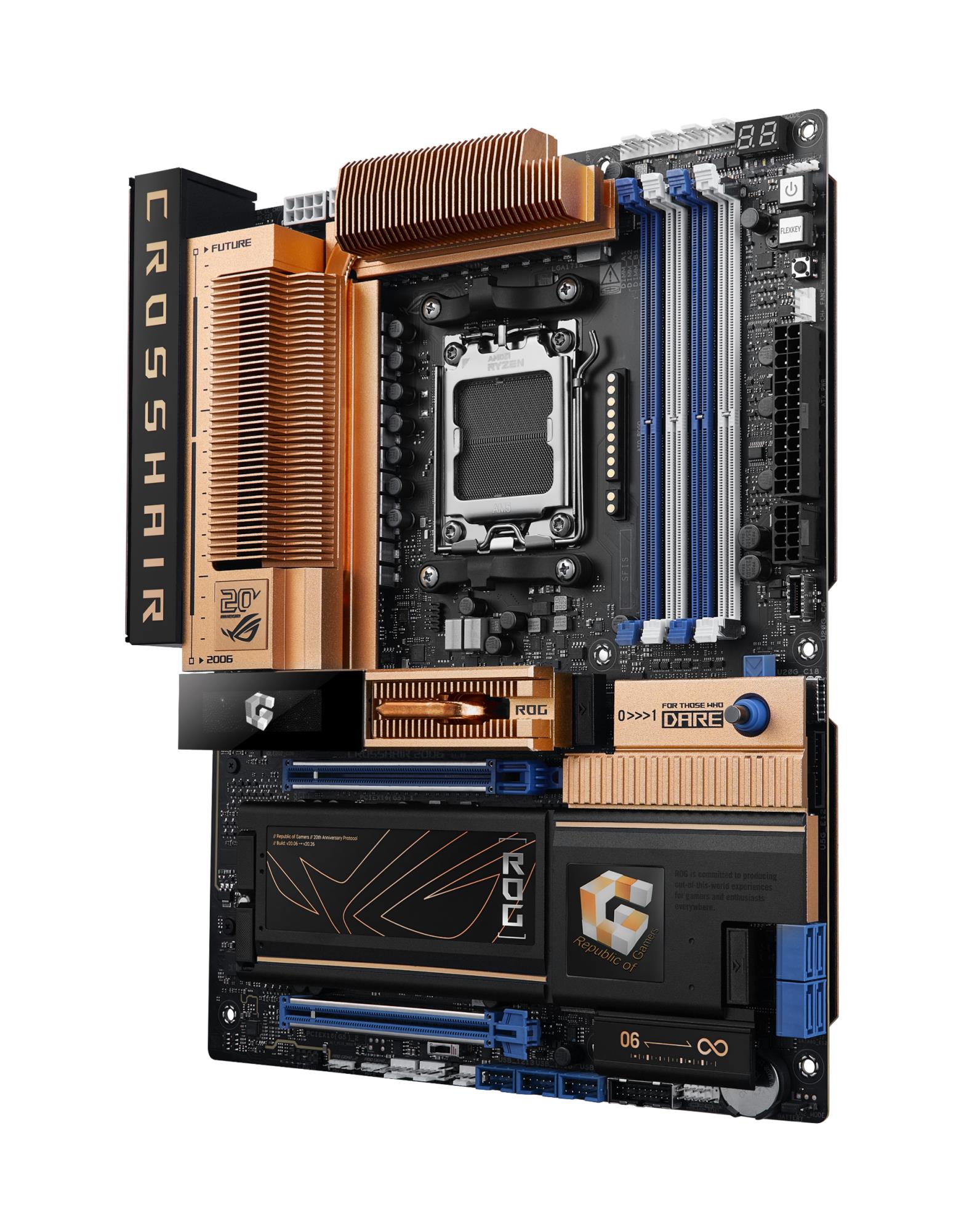 Mainboard ASUS AMD X870E Socket AM5 ATX RAM DDR5-SDRAM 4xSlots Wi-Fi Yes Bluetooth Yes 5xNumber of M.2 (M) slots ROGCROSSHAIR2006 - Image 3