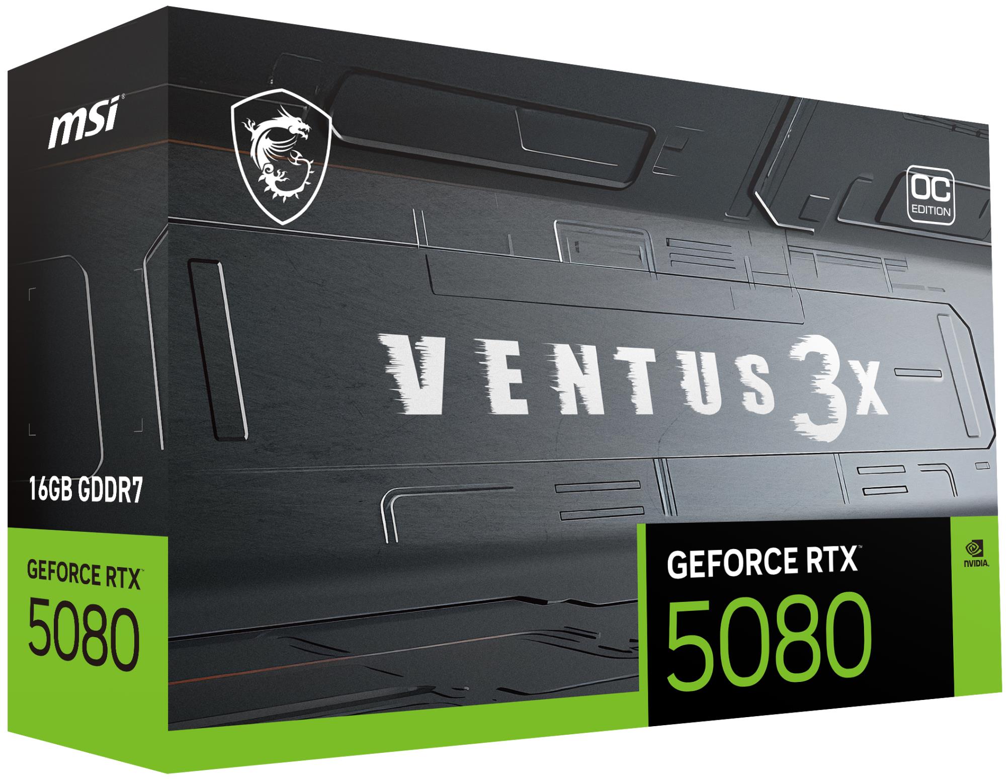 Graphics Card MSI NVIDIA GeForce RTX 5080 16 GB GDDR7 256 bit PCI Express x16 5.0 Active RTX508016GVEN3XOCBLK - Image 2