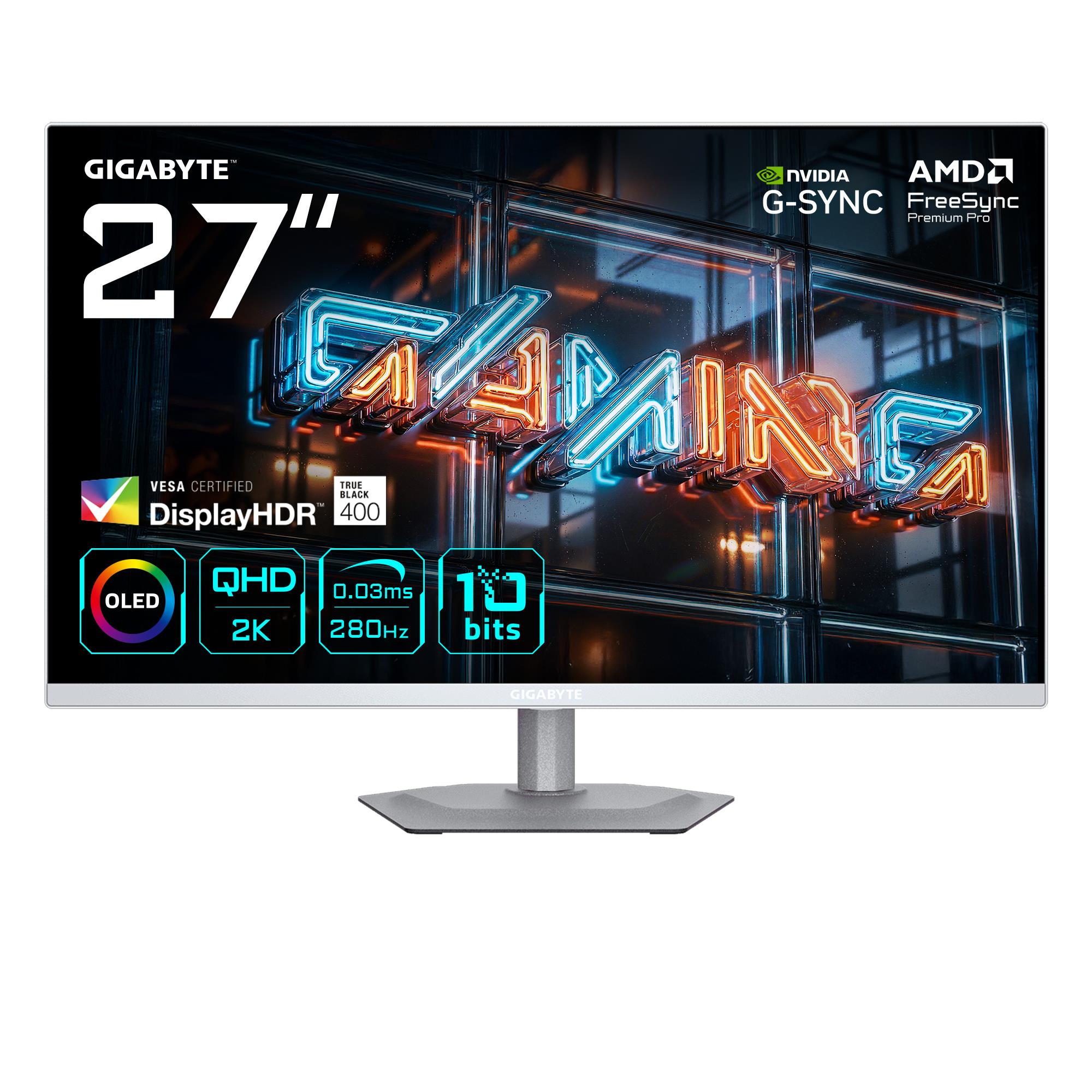 Monitor GIGABYTE 27 " 2560 x 1440 pixels Quad HD Native aspect ratio 16:9 QD-OLED Flat MO27Q2AICEEK