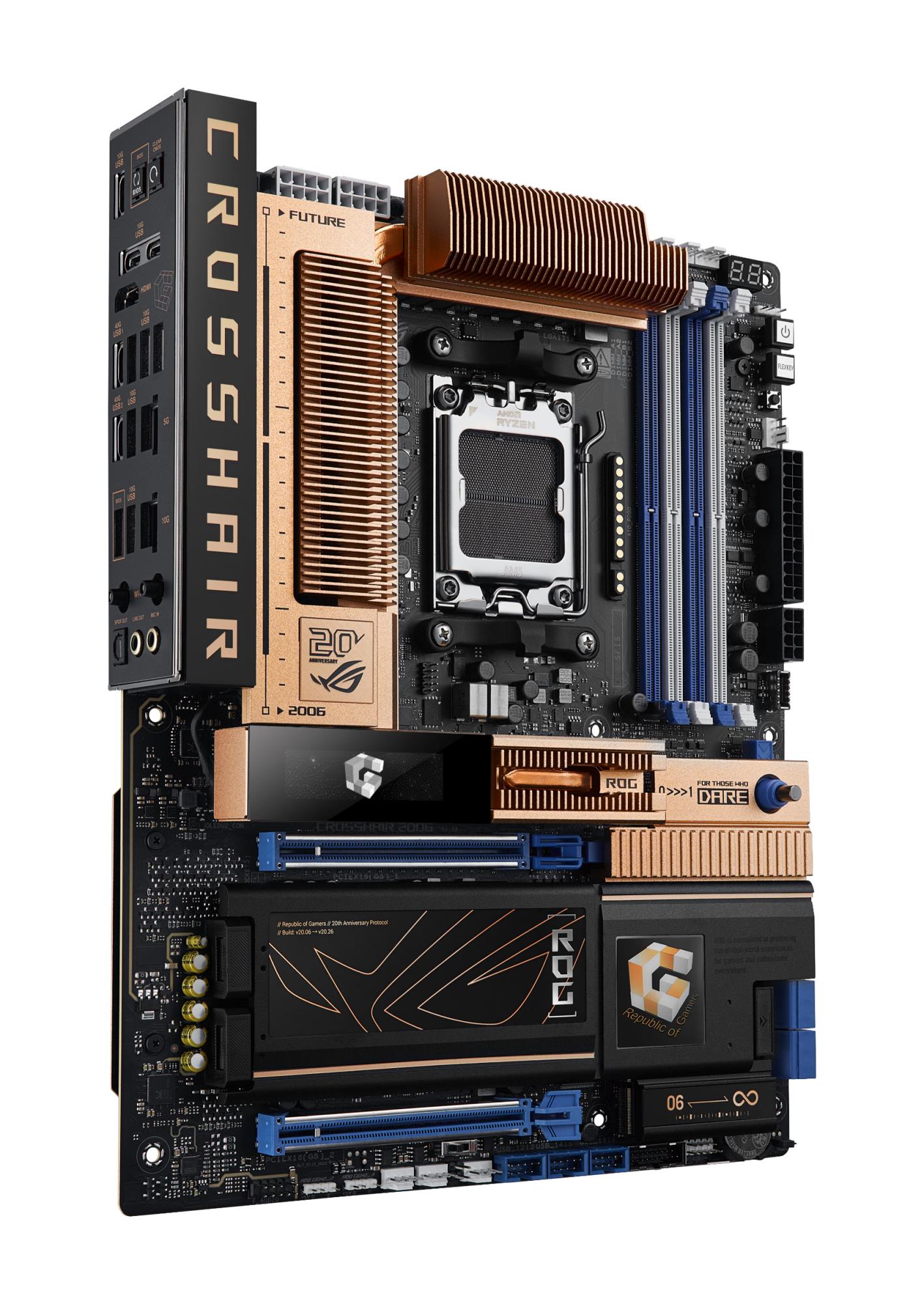 Mainboard ASUS AMD X870E Socket AM5 ATX RAM DDR5-SDRAM 4xSlots Wi-Fi Yes Bluetooth Yes 5xNumber of M.2 (M) slots ROGCROSSHAIR2006 - Image 4