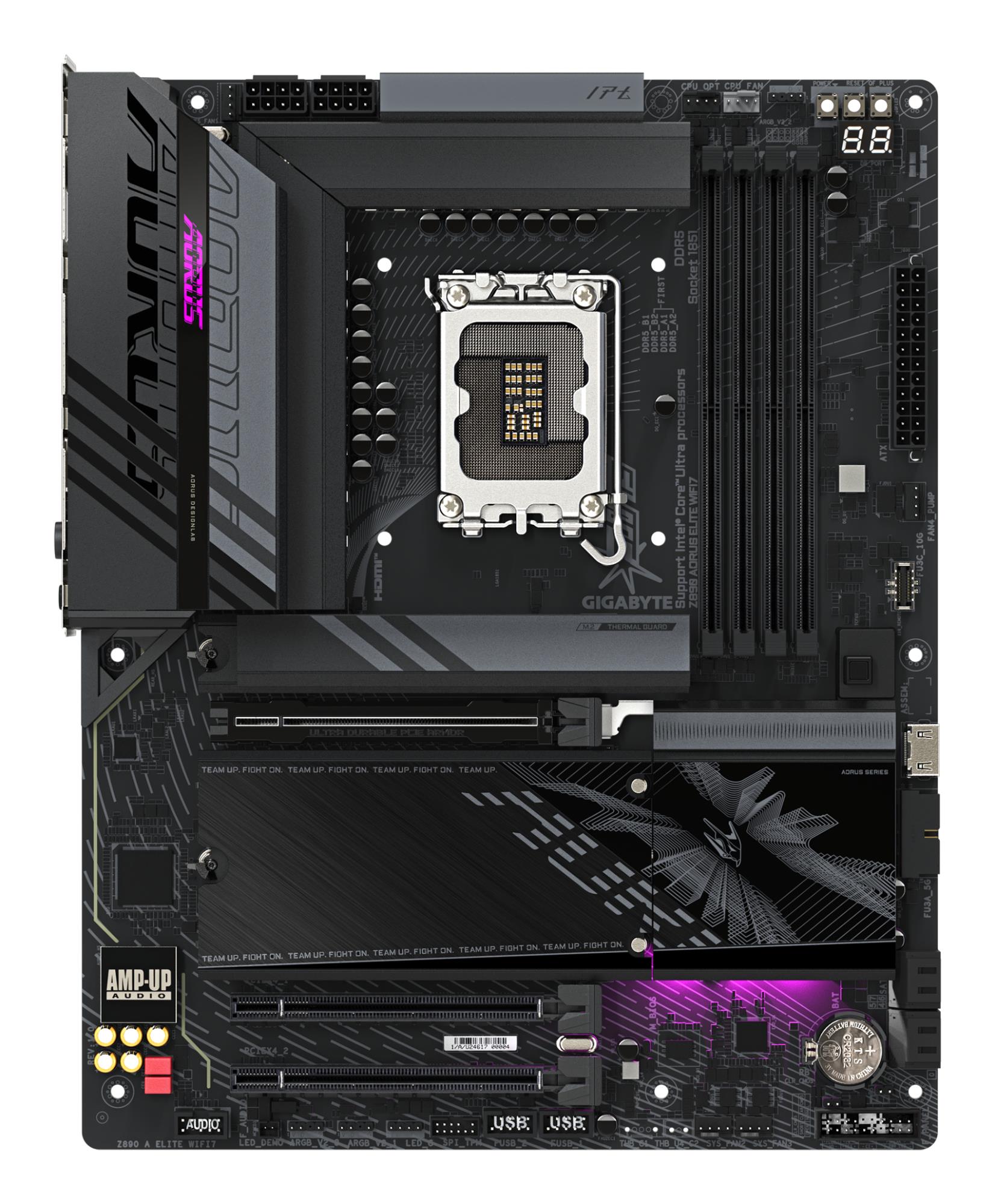 Mainboard GIGABYTE Intel Z890 LGA1851 ATX Memory DDR5 Memory slots 4 Z890AELITEWIFI71.0 - Image 2